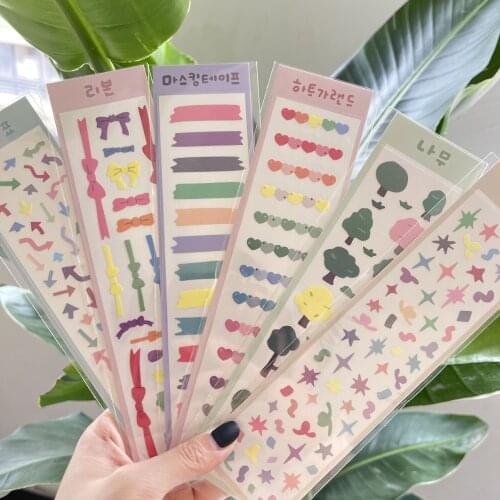 Korean Ins Colorful Laser Stickers DIY Scrapbook Idol Card Album Diary Stationery Decorative Stickers Personalized