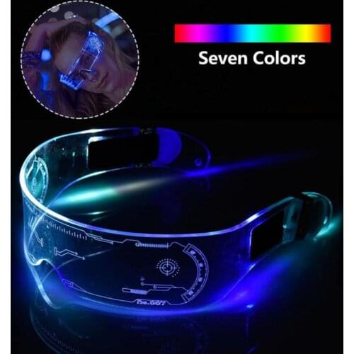 Colorful EL Luminous Glasses Led Light Up Visor Eyeglasses For Bar KTV Christmas Birthday Party New Year Decorations Night Visio