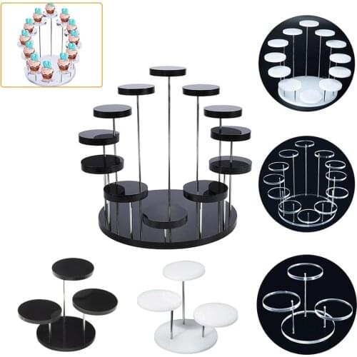 Round Cupcake Stand Acrylic Jewelry Dessert Rack Party Display Stand Household Multifunction Displaying Rack Decoration Holder