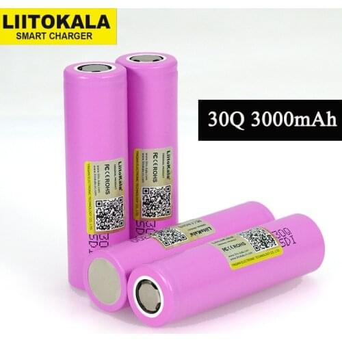 Liitokala 3.7V 18650 Original INR18650 30Q 3000mAh Li-Ion Rechargeable battery for Electronic tools Batteries