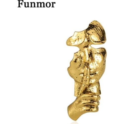 Funmor Alloy Mask Brooches Hiss Antiquite Pin For Women Men Party Gathering Decoration Accessories Lapel Suit Bag Ornaments Gift