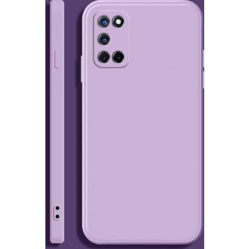 For OPPO A72 4G Soft TPU Silicone Protective Square Phone Casing Simple Purea Colors Back Cover Fundas