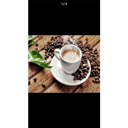 DIY Digital Painting By Numbers Coffee beans oil painting mural Kits Coloring Wall Art Picture Gift frameless