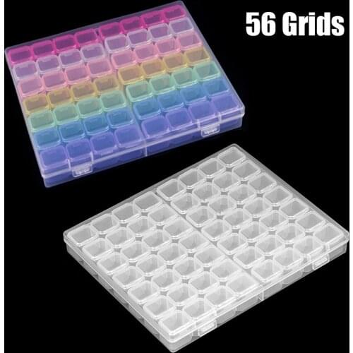 56/28/8 Grids Diamond Painting Tools Accessories Boxes Beads Container Rhinestone Diamond Embroidery Stone Storage Box Organizer