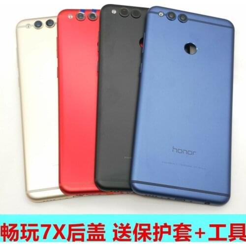 Original Metal back Battery Cover For Huawei honor enjoy 7X BNDAL10 With Audio +-Buttons Boot Keys Camera Glass Lens with frame