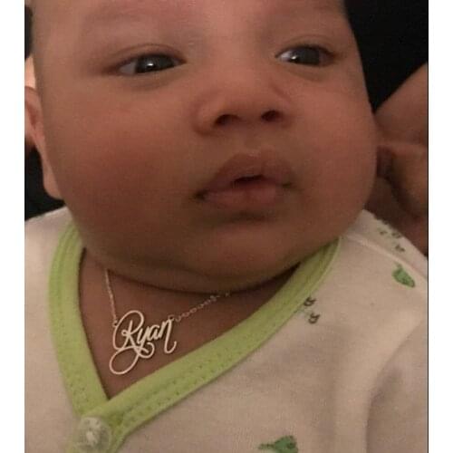 Custom Child Necklace Baby Name Necklaces Women Kids Gifts Personalized Nameplate Jewelry Stainless Steel Rose Gold Accessories