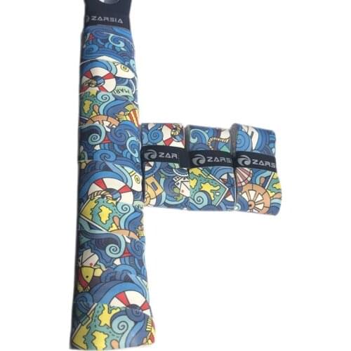 3pcs Retail ZARSIA Printing Tennis Racket Overgrips Badminton Sweatband fishing rode grips squash racket grips
