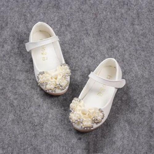 1 2 4 6 8 10 12 Years Girls Sandal Bowtie Bead Cute Soft Bottom Rubber Student Kindergarten Princess Shoes Fashion All-Match New