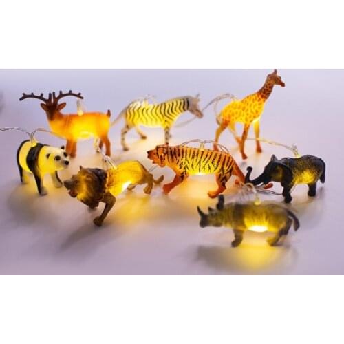 New led animal light string dinosaur deer panda elephant Christmas day childrens room outdoor garden decor atmosphere light