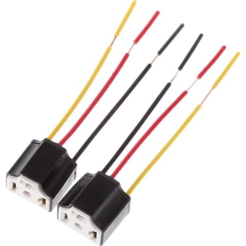 H4 9003 Car Truck Female Ceramic Headlight Extension Light Socket Adapter 12V Automobiles Lights Base car accessories
