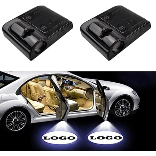 2pcs Universal Wireless LED Car Door Welcome Night Light Projector Laser Logo Ghost Shadow Lamp Car Accessories Kits for kia