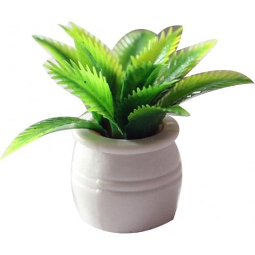 1pc Mini Green Plant Miniature Dollhouse 3D Resin Fake Plants Tree Potted Doll House Miniature Furniture Home Decor Kids Toy