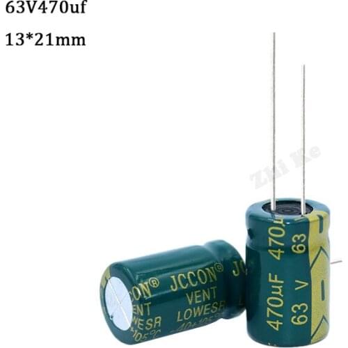 10 pcs Aluminum electrolytic capacitor 470 uF 63 V 13 * 21 mm frekuensi tinggi Radial Electrolytic kapasitor