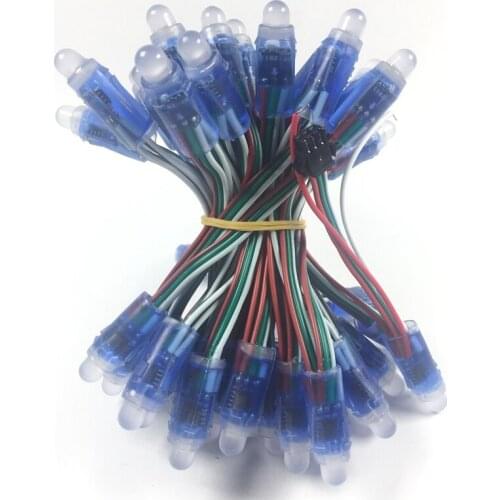 1000pcs 12mm WS2811 2811 IC Full Color Pixel LED Module Light DC 5V input IP68 waterproof RGB color Digital LED Pixel Light