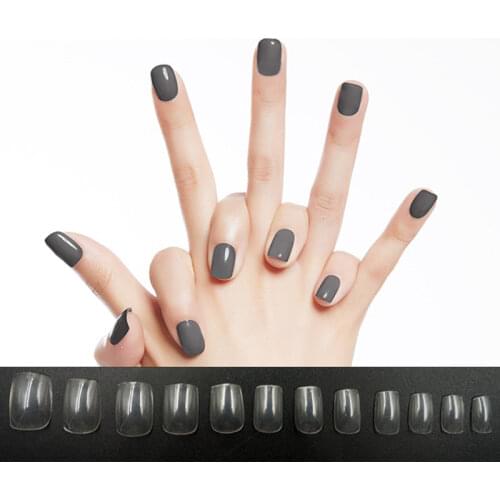 500Pcs Artificial Nails Tips Square Acrylic UV Gel Full Cover Clear Nail Tips Colle Faux Ongle Short Flase Nail Art Kit Unha New