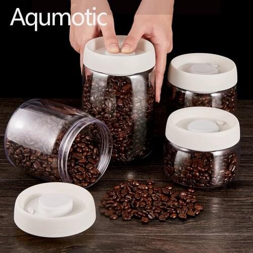 Aqumotic Vacuum Jar Coffee Bean Exhaust The Air Keep Fresh Tea Fruit Juice Bottle Anti-oxidation Moisture Proof Storage Tank