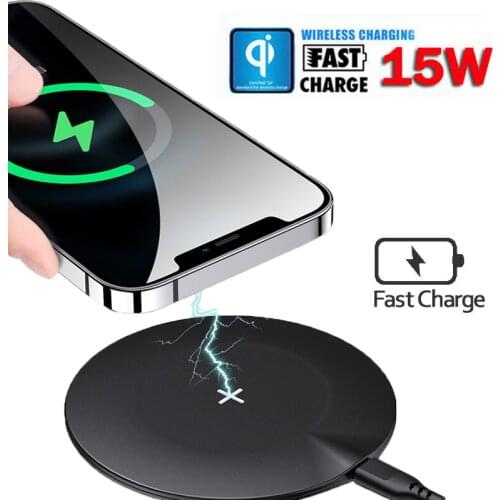 15W Qi Wireless Charger Pad Dock For Apple 12i Phone/Samsung/Android Cell Phone Desktop Type C Fast Magnetic Charging