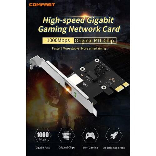Comfast CF-P10 Realtek 8111F PCI-E Gigabit Ethernet Network Card 10/100/1000Mbps LAN Adapter Controller RJ-45 RJ45 LAN card