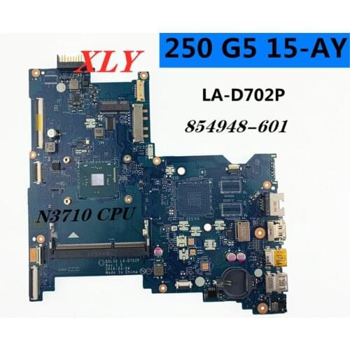 FOR HP 250 G5 15 AY notebook motherboard BDL50 lA-D702Pmotherboard， 854948-601 CPU N3710 DDR3 100% test work