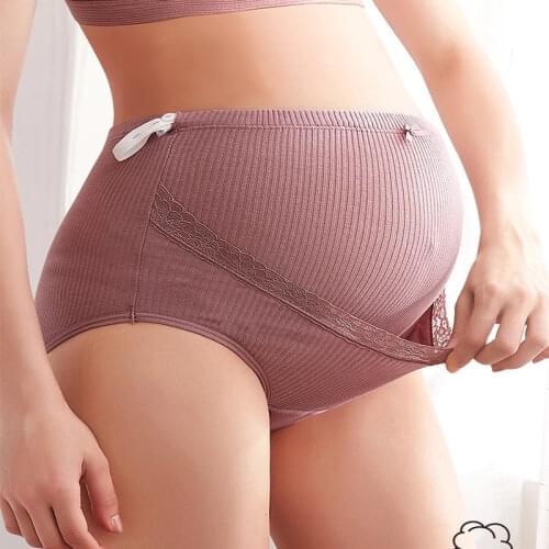 Cotton Maternity Panties High Waist Adjustable Belly Pregnancy Underwear Clothes For Pregnant Women Pregnancy Briefs Elastic