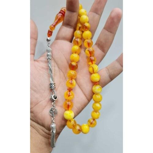 Islamic Tasbih Muslim Rosary Beads 33 Prayer Rosary For Men Bracelet For Men Accessory amber oltu amber stone Handmade Turkey