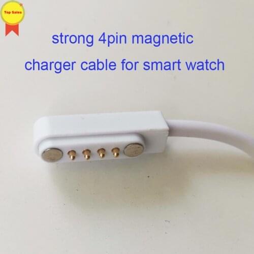 Charger Cable For Smart Watch Backup 4pin Magnetic Charge Strong Charging Line For kw88 kw99 kw06 kw98 q100 q750 kw18 y3 h1 h2
