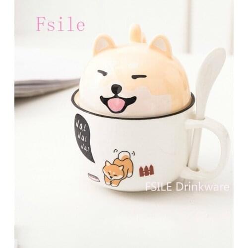 Ceramic Cup with Lid Spoon Cute Large Capacity Coffee Mug Personality Creative Trend Couple Cup Male and Female Student Gift Cup