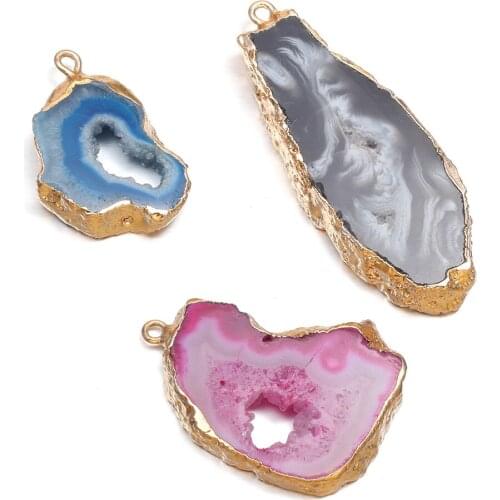 Natural Stone Pendant Irregular Exquisite Agates For Jewelry Making DIY Necklace Bracelet Anklet Accessory