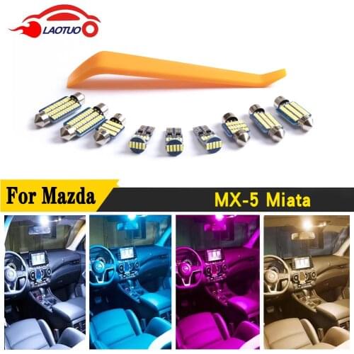 LAOTUO Canbus For Mazda MX5 MX-5 Miata 2006-2020 Vehicle LED Interior Dome Trunk License Plate Lights Bulbs Car Lighting Kit