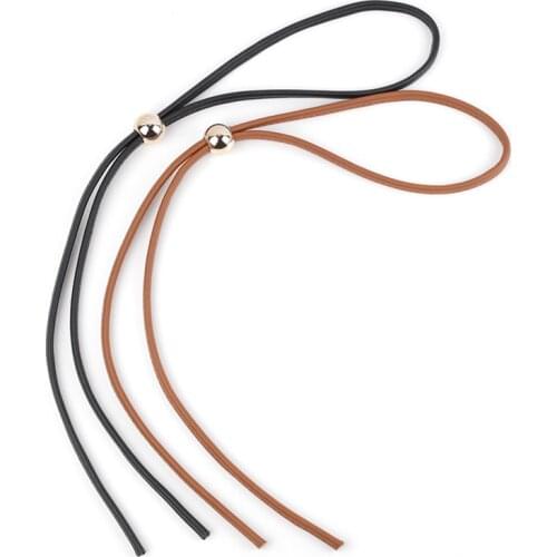 Fashion New Women Detachable PU Leather Bag Strap Ladies Bucket Bags Drawstring Bunches Gold Metal Bead Hand DIY bag accessories