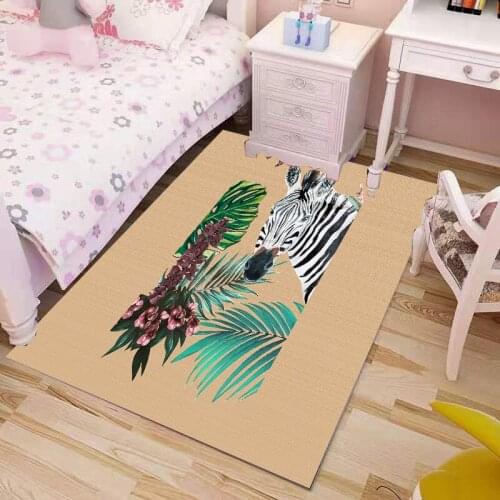 Cartoon Zebra Strawberry Anti-Skid Floor play Mats 3D Carpet Non-slip Rug Dining Living Room Soft Kids Bedroom Mat Carpet 10