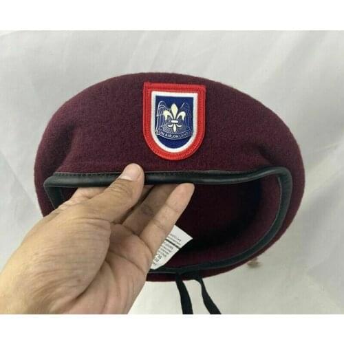 New US Army 82nd Airborne Division Maroon Beret Special Forces Group Red Wool Military Hat Military Cap
