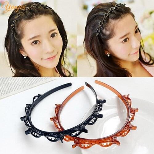 Unisex Alice Hairband Headband Men Women Sports Hair Band Metal Hoop Double Bangs Hairstyle Hairpin Headwear