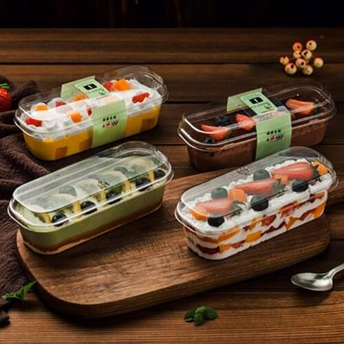 Desserts Bake Cake Mold Disposable Plastic Cake Box Dessert Takeaway Box One Thousand Layer Cake Special Box With Lid 50pcs