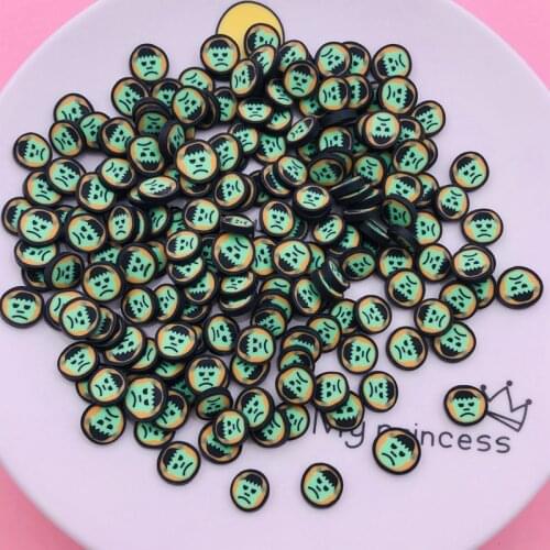 20g/Lot Hot Polymer Clay Halloween Pumpkin Sprinkle , Cute Ghost Slice for Crafts Making, Phone Deco, DIY Scrapbooking