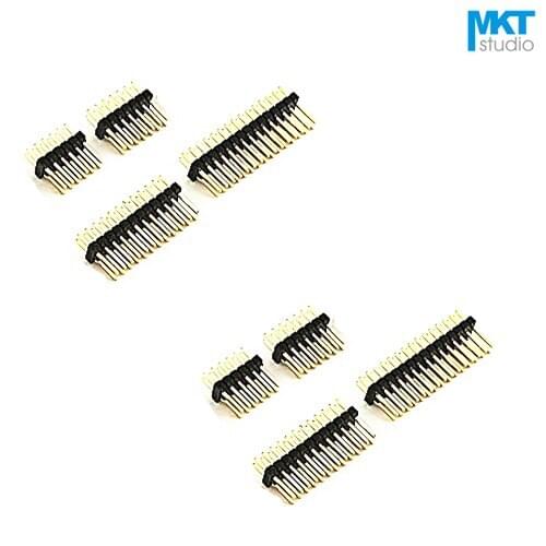 100Pcs Gold Plated 1.27mm Pitch Double Row PTH Male Pin Header For Arduino 2x50P