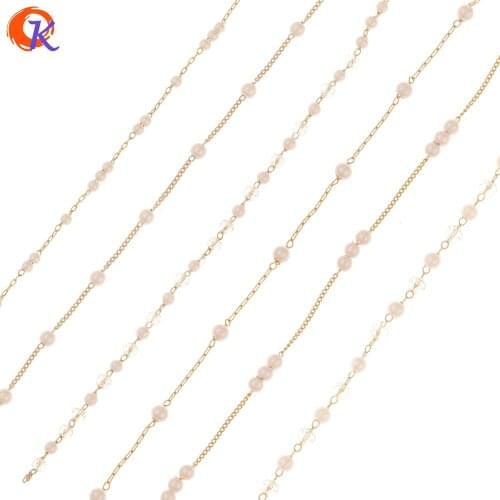 Cordial Design 5M/Lot Jewelry Accessories/DIY Chain For Connectors/Genuine Gold Plating/Imitation Pearl/Hand Made/Necklace Chain