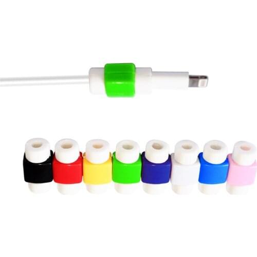 Silicone USB Cable Protector Earphone Wire Cord Protection Cover Data Charger line Protective Sleeve For Apple iphone 6 7 8 plus