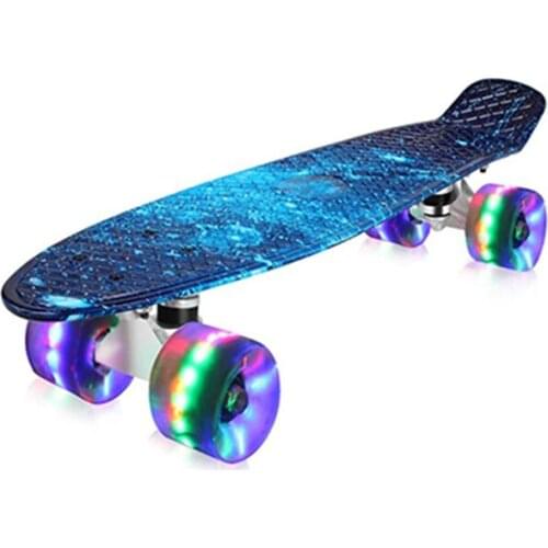 Mini Cruiser Skateboard 22Inch Fish Board Children Scooter Longboard Penny Board Skate Board for Beginners Teens
