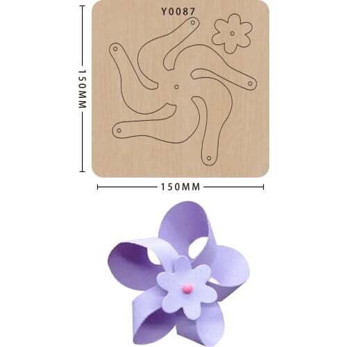 Folding Flower Cutting Dies Diy Craft Suitable For Common Sizzix Machines On The Market Leather Mold Flower