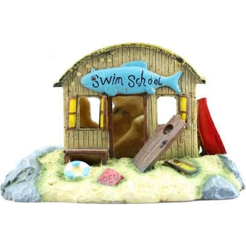 Resin Beach Wood Fish House Aquariums Decorations Ornaments Fish Tank Aquarium Accessories