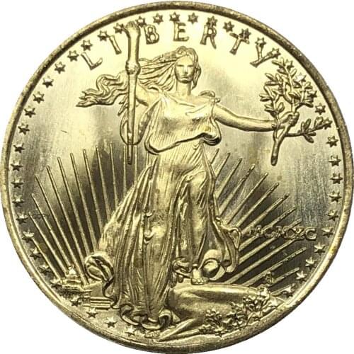 United States 25 Dollar America Eagle Bullion Coin 1990 Brass Metal Commemorative Gold Coin Copy Coin