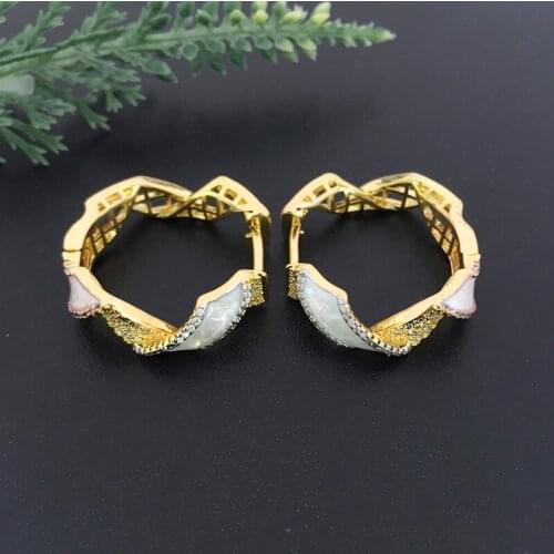 Vanifin Fashion Jewelry Shell Ligament Small Round Micro Plated Party Romantic Earrings Banquet Daily