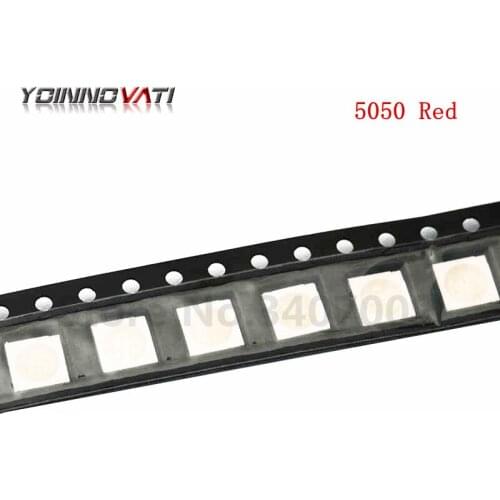 100PCS/LOT Red Light 5050 SMD LED Diode Super 5050 LED New