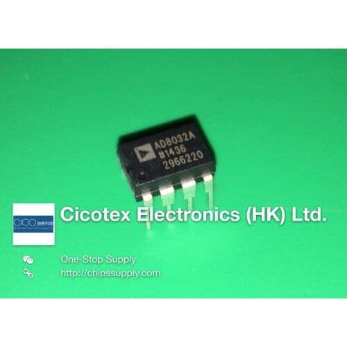 2pcs/lot AD8032ANZ DIP8 IC OPAMP VFB 80MHZ RRO 8DIP
