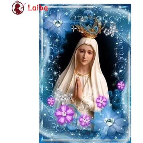 5d diy diamond painting Hot selling home art, Virgin Mary, religion mosaic diamond crystal painting full square round diamond