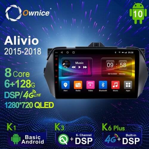Ownice Autoradio automotive K3 K6 Plus Radio 2 Din for Suzuki Alivio 2015 - 2018 Android 10.0 Multimedia 4G LTE 6G Ram 128G Rom