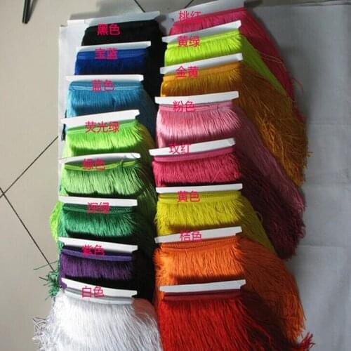 10 yards/lot) 100% polyester fringe tassel trim 30 cm long wholesale african lace ribbon for sewing garment latin dress zakka