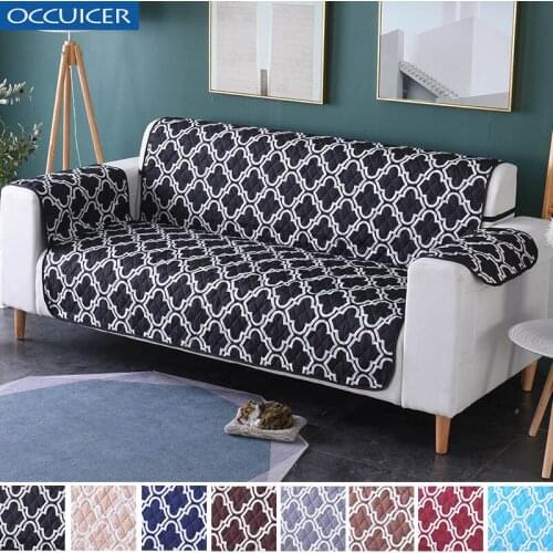 Waterproof Quilted Sofa Covers For Dogs Pets Kids Recliner Armchair Couch Slipcover Furniture Protector Anti Slip 1/2/3 Seater