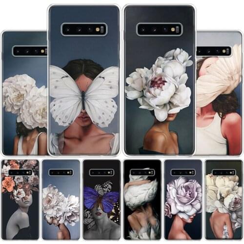 Abstract flower avatar Girl Phone Case For Samsung Galaxy A51 A71 A50S A30S A10 A20E A40 A70 M30S A01 A21 A6 A7 A8 A9 Plus + Cov